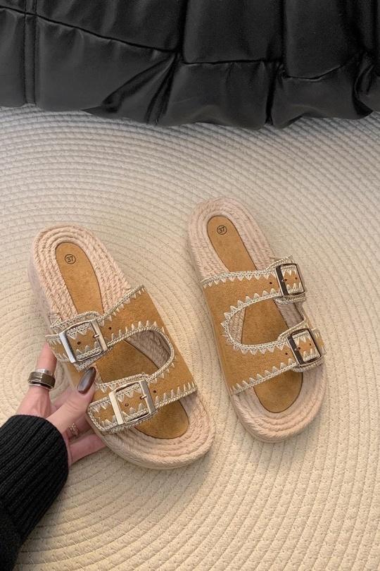 Sandals Shoes Khaki VIVI RICH 98-269 Efashion Paris