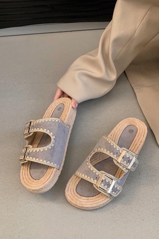 Sandals Shoes Khaki VIVI RICH 98-269 Efashion Paris