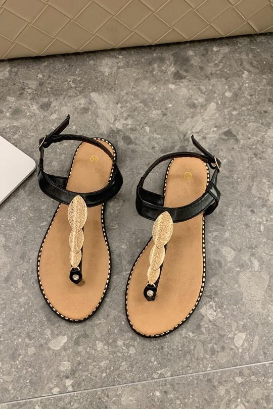 Sandalias Zapatos Black VIVI RICH 98-202 Efashion Paris
