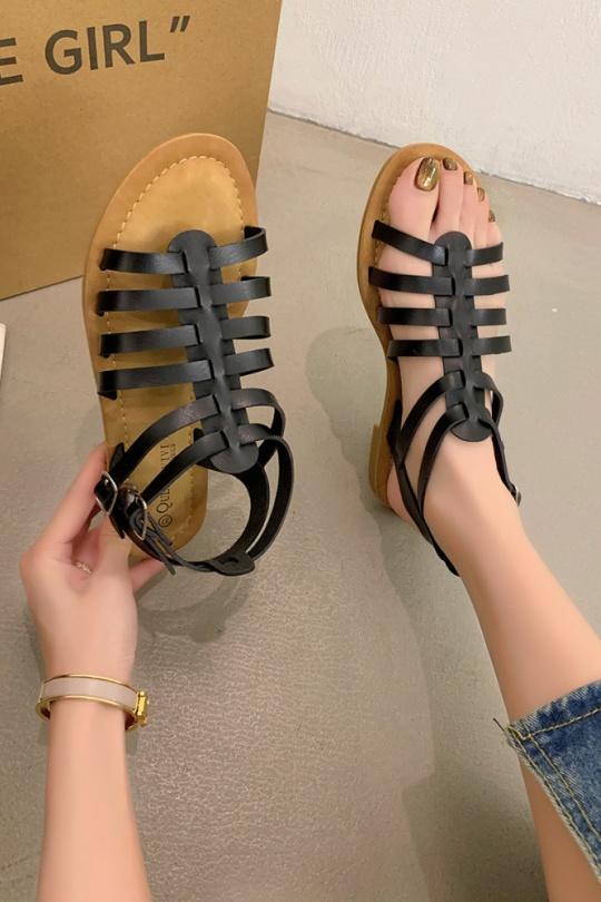 Sandals Shoes Black VIVI RICH 218-9 Efashion Paris