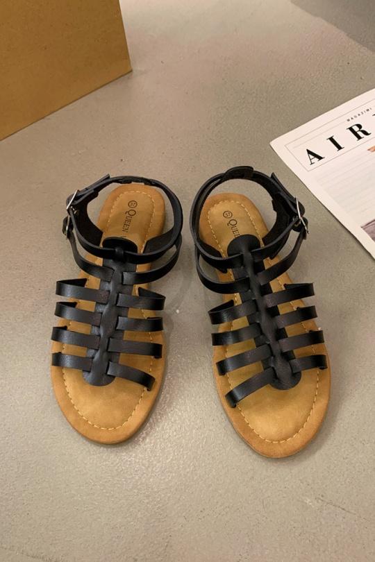 Sandals Shoes Black VIVI RICH 218-9 Efashion Paris