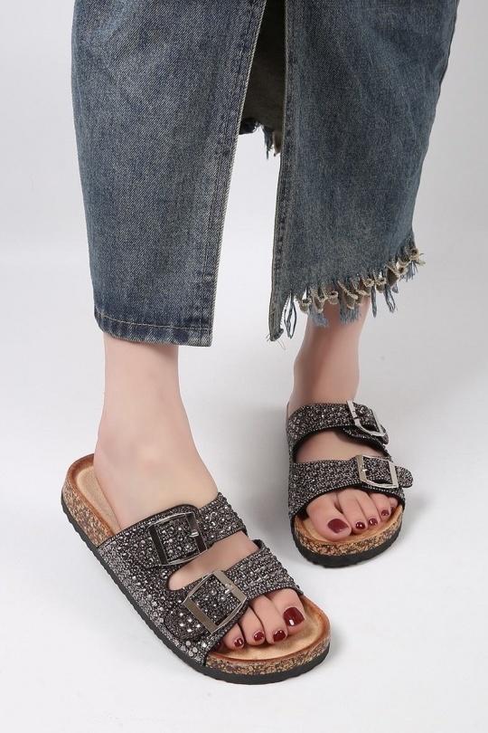 Sandalias Zapatos Black VIVI RICH 222-4 Efashion Paris