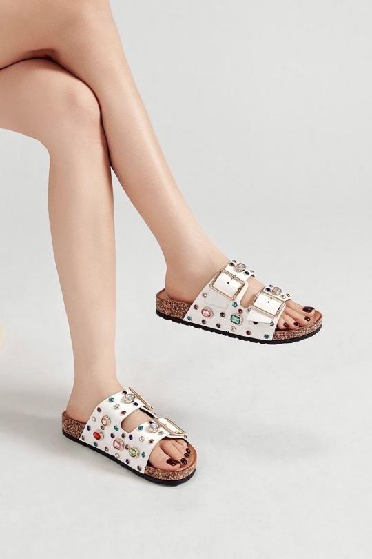 Sandalias Zapatos White VIVI RICH 218-623 Efashion Paris
