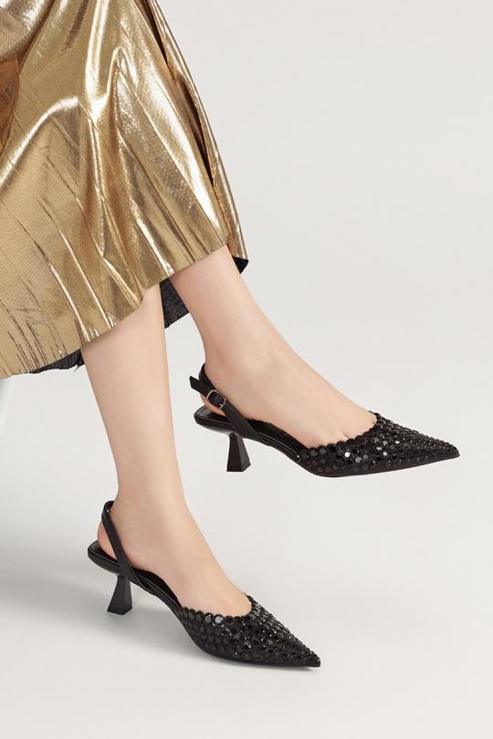 Tacones Zapatos Black VIVI RICH 503-27 Efashion Paris