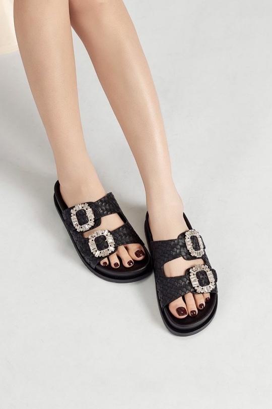 Sandales Chaussures Noir VIVI RICH 218-626 Efashion Paris