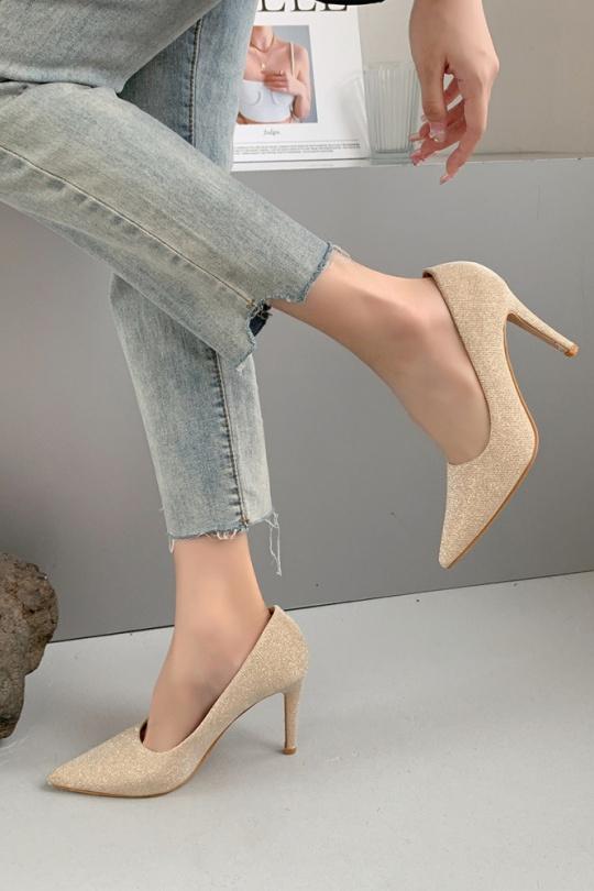 Escarpins Chaussures Gold VIVI RICH 66-1 Efashion Paris