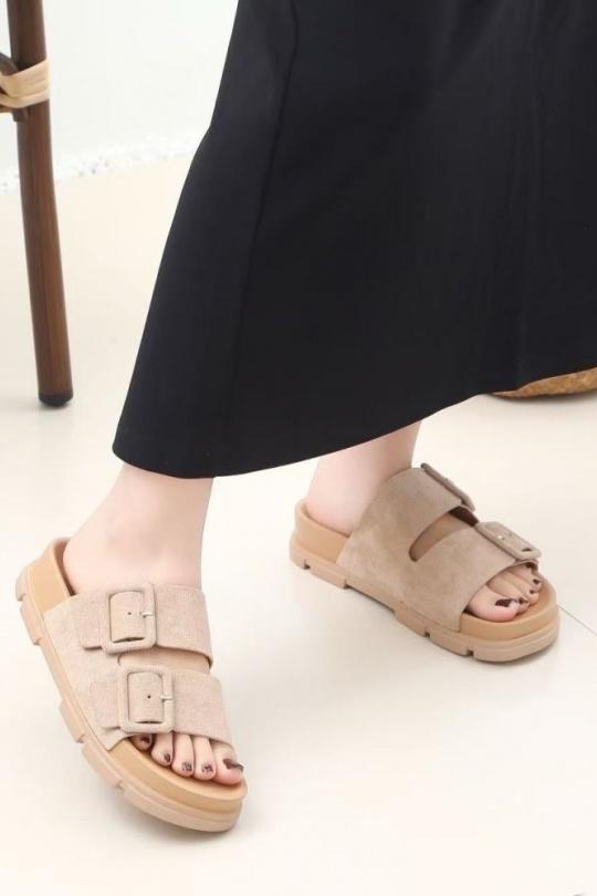 Sandales Chaussures Kaki VIVI RICH ST-12 Efashion Paris
