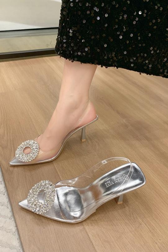 Sandales Chaussures Argent VIVI RICH 503-8 Efashion Paris
