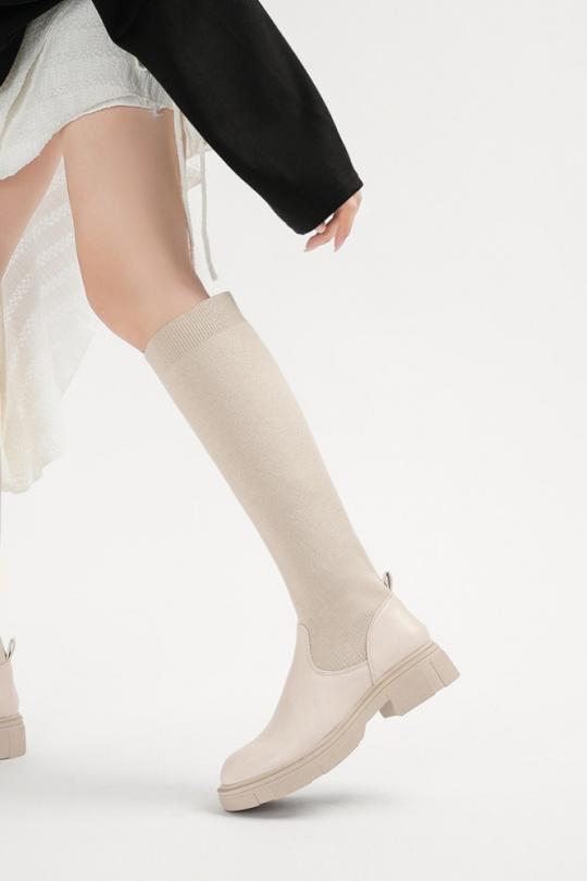 Botas Zapatos Beige VIVI RICH FB-320 Efashion Paris