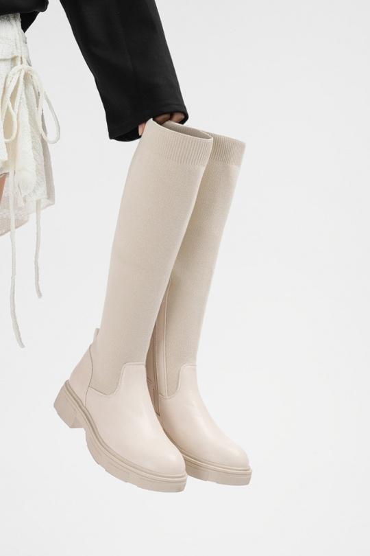Botas Zapatos Beige VIVI RICH FB-320 Efashion Paris
