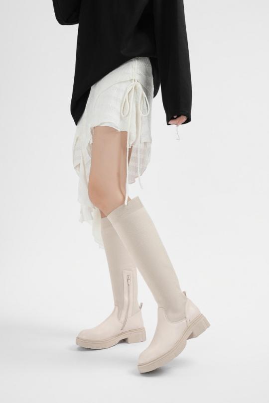 Botas Zapatos Beige VIVI RICH FB-320 Efashion Paris