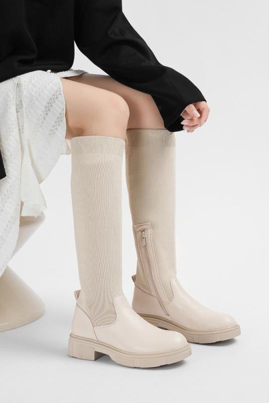 Botas Zapatos Beige VIVI RICH FB-320 Efashion Paris