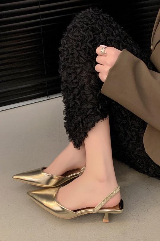 High heels Shoes Gold VIVI RICH 503-22 Efashion Paris