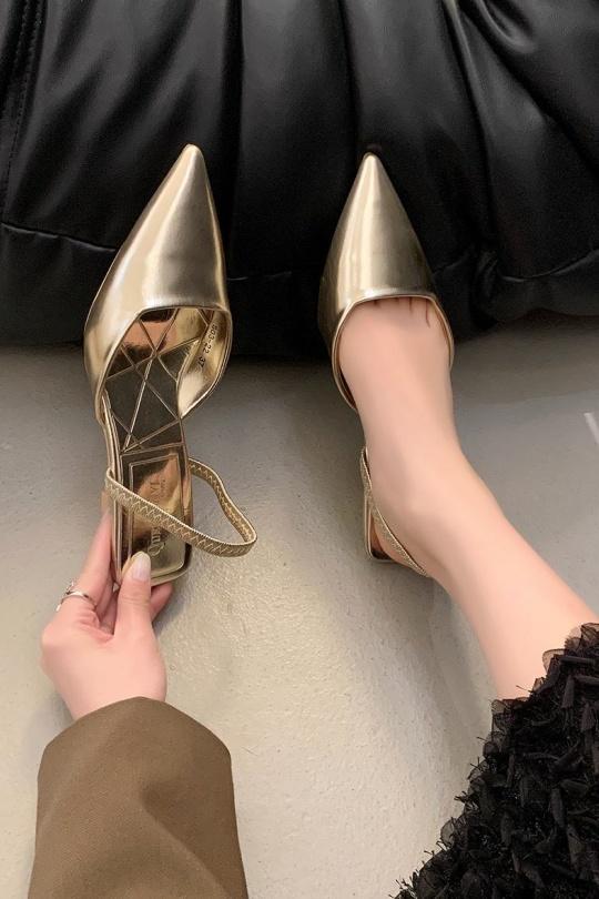 Tacco Scarpe Gold VIVI RICH 503-22 Efashion Paris