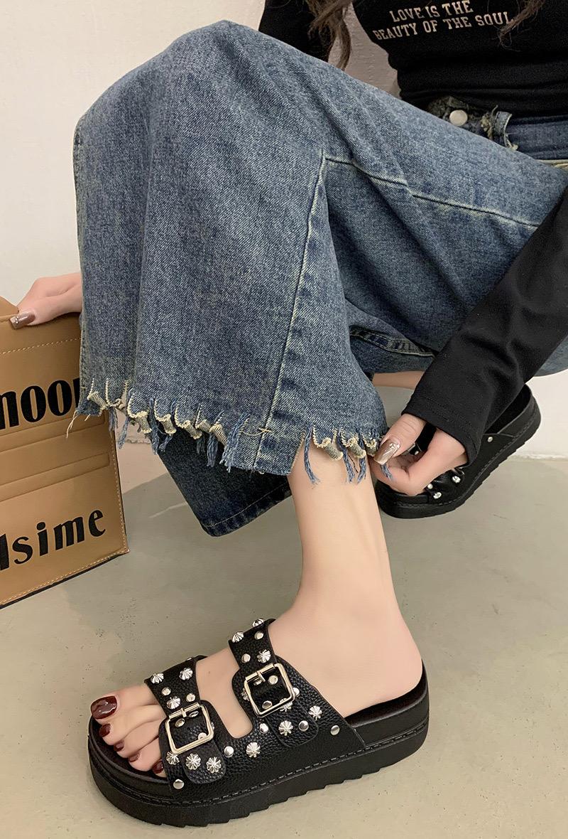 Sandals Shoes Black VIVI RICH 98-148 #c Efashion Paris