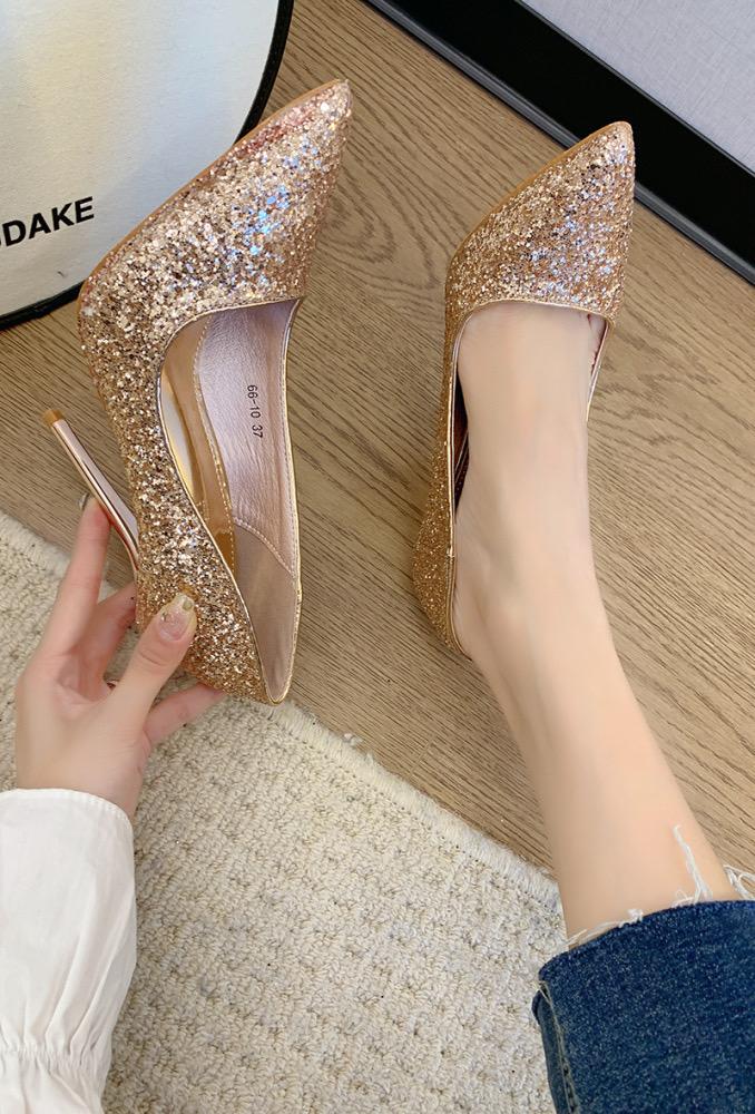 Tacco Scarpe Champagne VIVI RICH 66-10 #c Efashion Paris