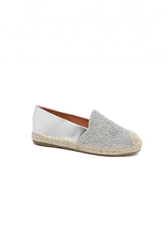 Espadrilles Shoes Silver BELLOSTAR J1802 Efashion Paris