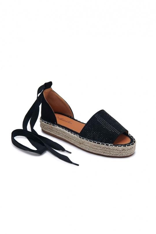 Espadrilles Shoes Black BELLOSTAR G1738 Efashion Paris