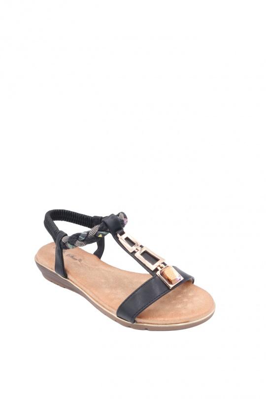 Sandales Chaussures Noir BELLOSTAR W256 Efashion Paris