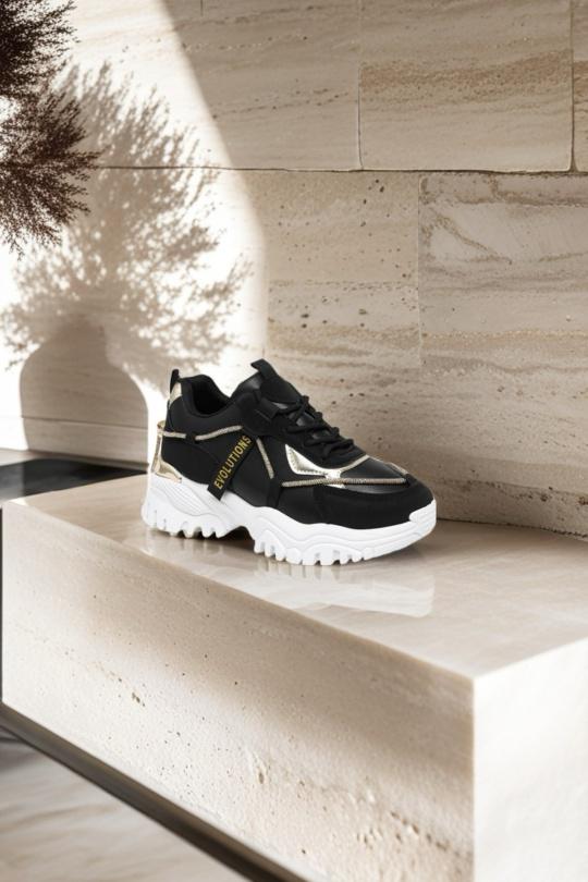 Baskets Chaussures Noir BELLOSTAR EV-383 Efashion Paris