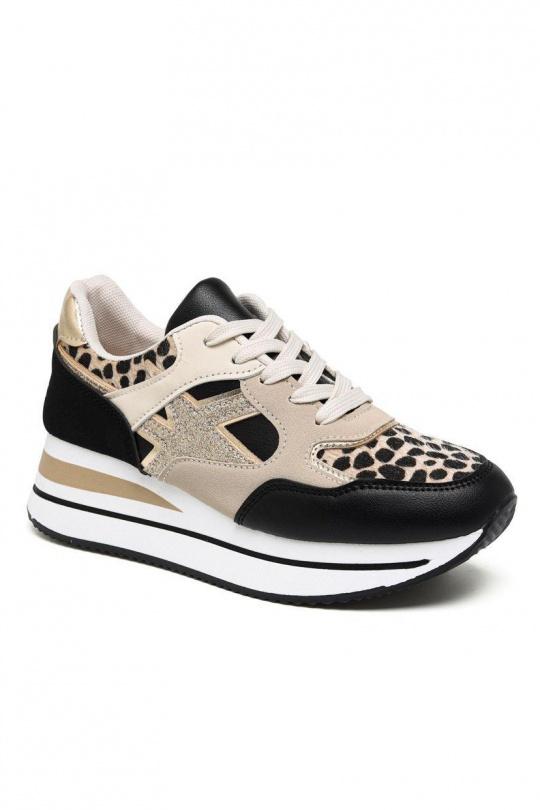 Baskets Chaussures Noir BELLOSTAR YY-143 Efashion Paris
