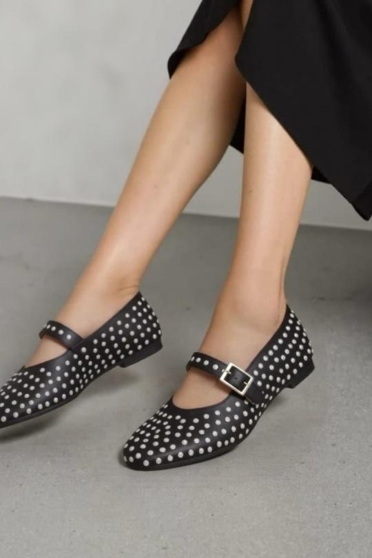 Ballerines Chaussures Noir BELLOSTAR J1916 Efashion Paris