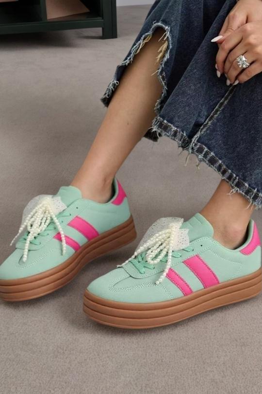 Baskets Chaussures Vert BELLOSTAR YY-139 Efashion Paris
