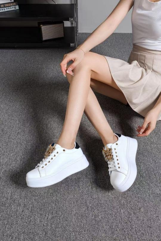 Baskets Chaussures Blanc-Noir BELLOSTAR YY-23 Efashion Paris