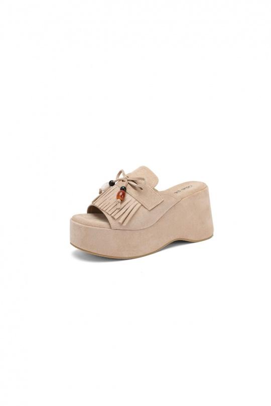 Compensées Chaussures Kaki BELLOSTAR L2897 Efashion Paris