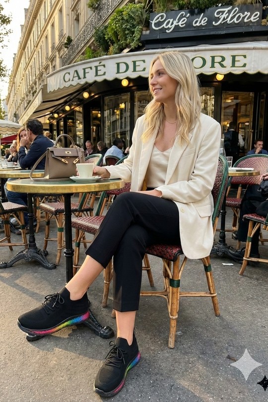 Baskets Chaussures Noir BELLOSTAR EV-378 Efashion Paris