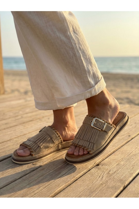 Sandales Chaussures Kaki BELLOSTAR W99 Efashion Paris