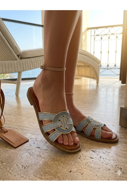 Sandali Scarpe Blue BELLOSTAR J1827 Efashion Paris