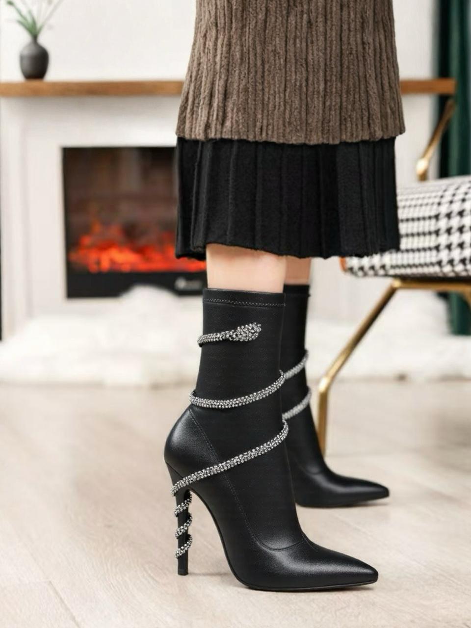 Bottines Chaussures Noir BELLOSTAR 51-CD #c Efashion Paris
