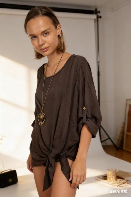 Tops Mujer Brown CORALINE 22162 Efashion Paris
