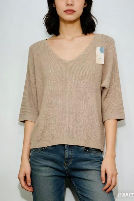 Top Donna Beige CORALINE 8100 Efashion Paris
