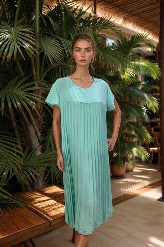 Robes mi-longues Femme Blanc CORALINE 11105 Efashion Paris