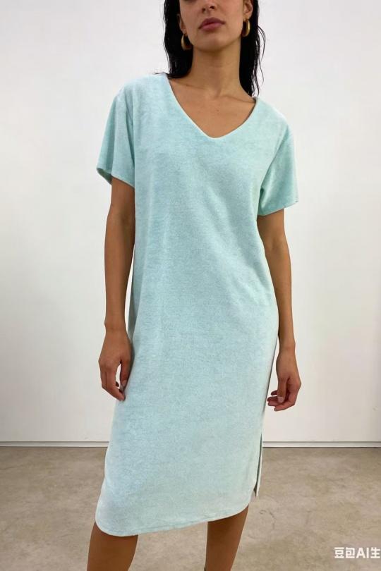 Robes mi-longues Femme Blanc CORALINE 2065 Efashion Paris