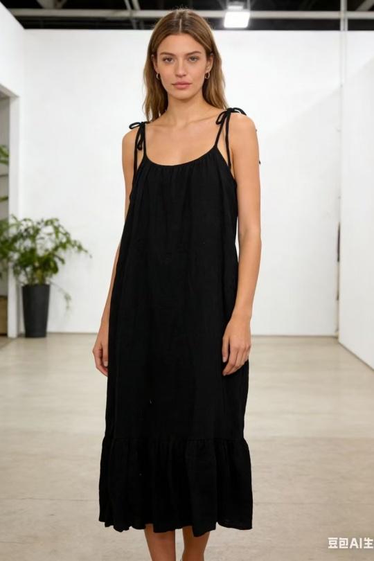 Robes longues Femme Noir CORALINE 12193 Efashion Paris