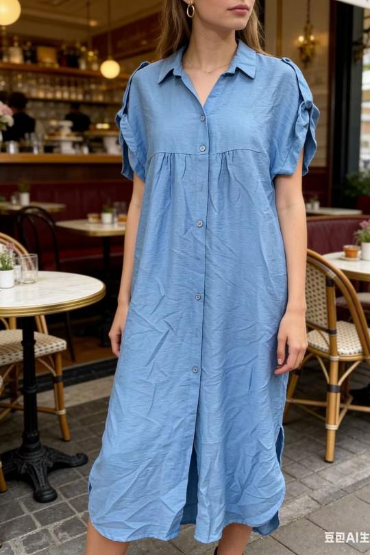 Robes mi-longues Femme Rose CORALINE 23101-2 Efashion Paris