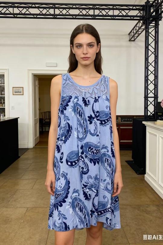 Robes mi-longues Femme Beige CORALINE 388-16 Efashion Paris