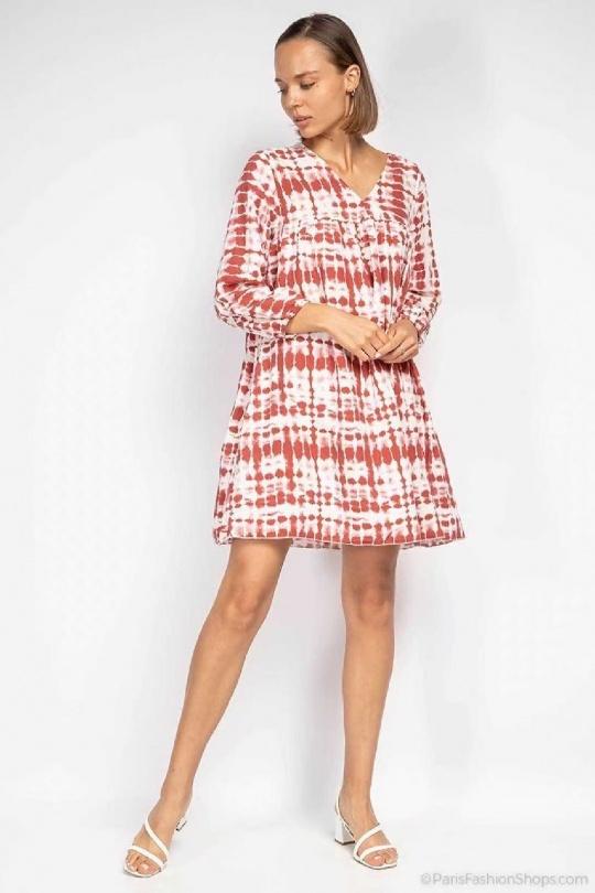 Robes courtes Femme Bordeaux CORALINE 221-1 Efashion Paris