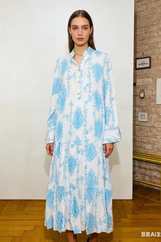 Robes longues Femme Vert CORALINE 1227 Efashion Paris