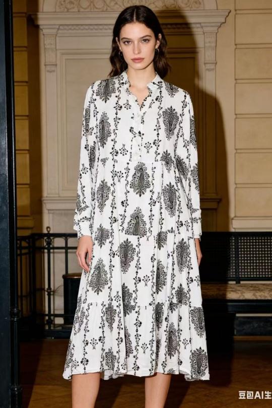 Robes longues Femme Vert CORALINE 1227 Efashion Paris