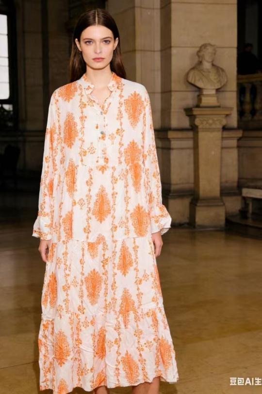 Robes longues Femme Vert CORALINE 1227 Efashion Paris