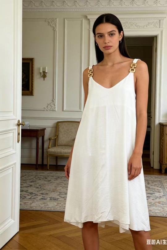 Robes mi-longues Femme Rose CORALINE 2760 Efashion Paris