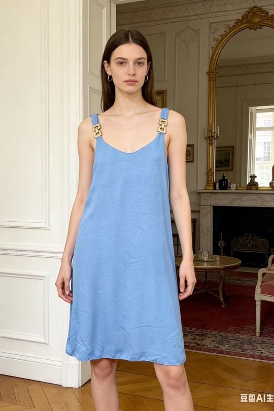 Robes mi-longues Femme Rose CORALINE 2760 Efashion Paris