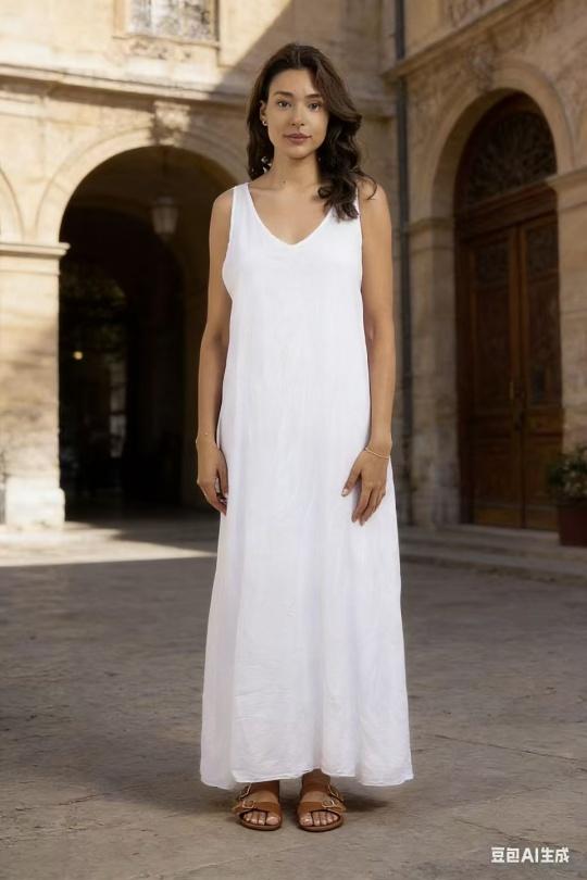 Robes longues Femme Ecru CORALINE 21263-1 Efashion Paris