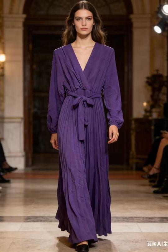 Robes longues Femme Vert sapin CORALINE 20613 Efashion Paris