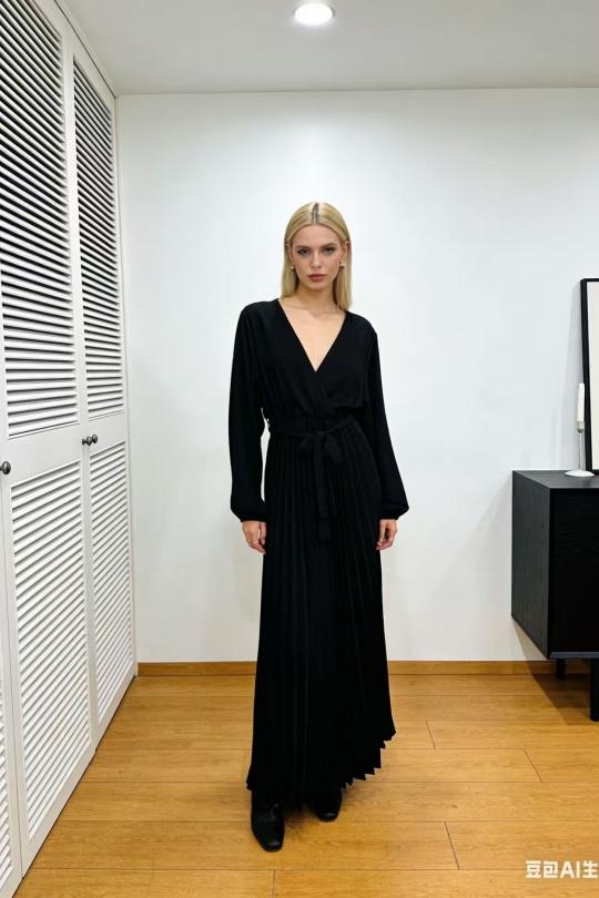 Robes longues Femme Vert sapin CORALINE 20613 Efashion Paris