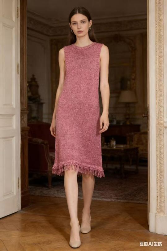 Robes mi-longues Femme Violet CORALINE V701 Efashion Paris